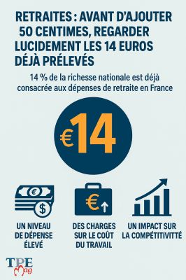 Retraites : avant d’ajouter 50 centimes, regarder lucidement les 14 euros déjà prélevés blabla